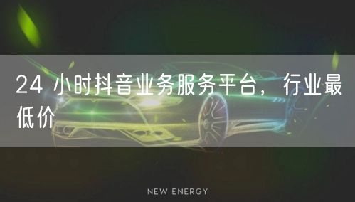 24 小时抖音业务服务平台，行业最低价