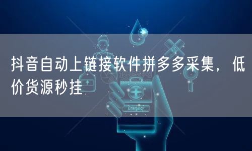 抖音自动上链接软件拼多多采集，低价货源秒挂