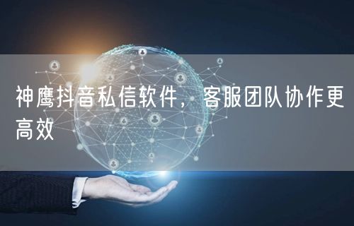 神鹰抖音私信软件，客服团队协作更高效
