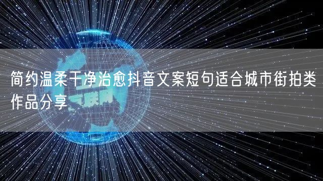 简约温柔干净治愈抖音文案短句适合城市街拍类作品分享