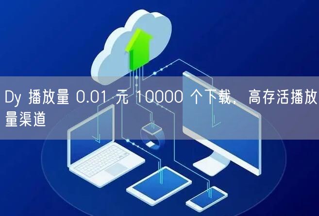 Dy 播放量 0.01 元 10000 个下载，高存活播放量渠道