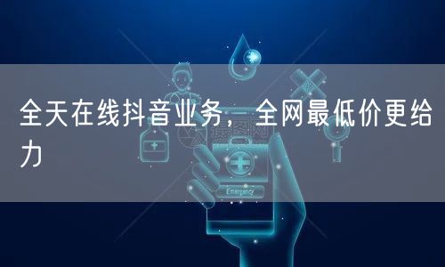 全天在线抖音业务，全网最低价更给力