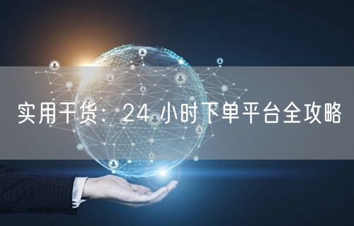 实用干货：24 小时下单平台全攻略