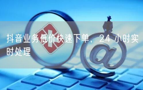抖音业务低价快速下单，24 小时实时处理