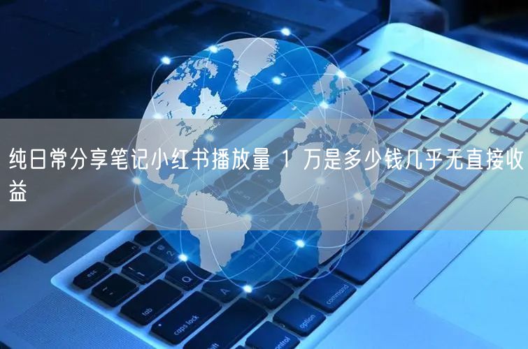 纯日常分享笔记小红书播放量 1 万是多少钱几乎无直接收益