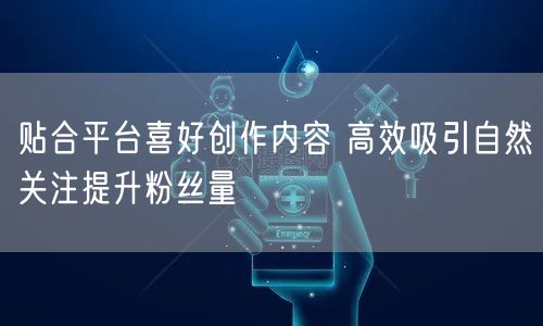贴合平台喜好创作内容 高效吸引自然关注提升粉丝量