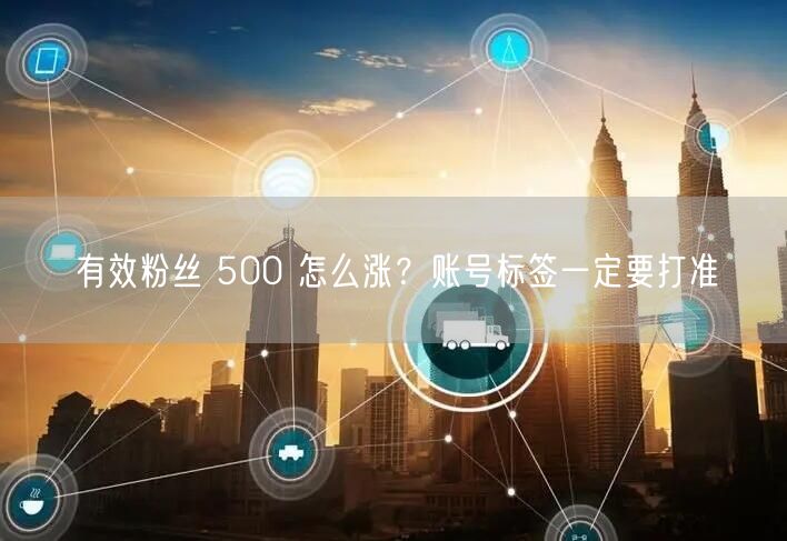有效粉丝 500 怎么涨？账号标签一定要打准