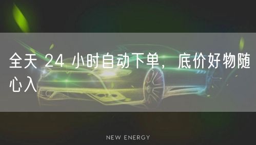 全天 24 小时自动下单，底价好物随心入