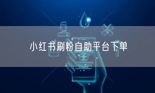 小红书刷粉自助平台下单