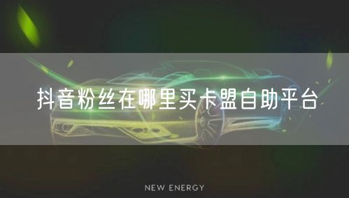 抖音粉丝在哪里买卡盟自助平台