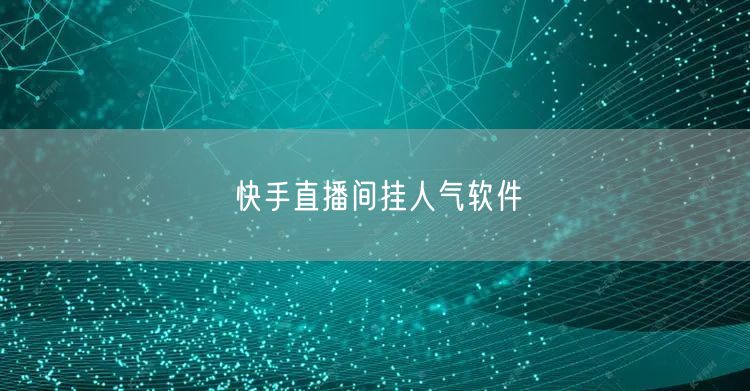 快手直播间挂人气软件