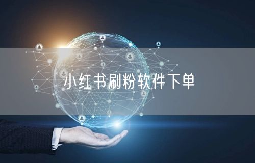 小红书刷粉软件下单