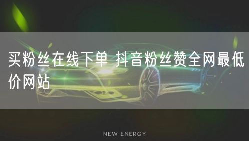 买粉丝在线下单 抖音粉丝赞全网最低价网站