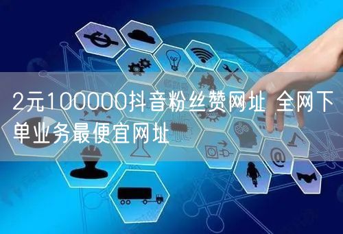 2元100000抖音粉丝赞网址 全网下单业务最便宜网址