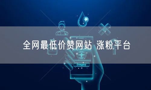 全网最低价赞网站 涨粉平台